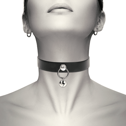 coquette chic desire collana in pelle vegana accessorio donna sonaglio cerchio