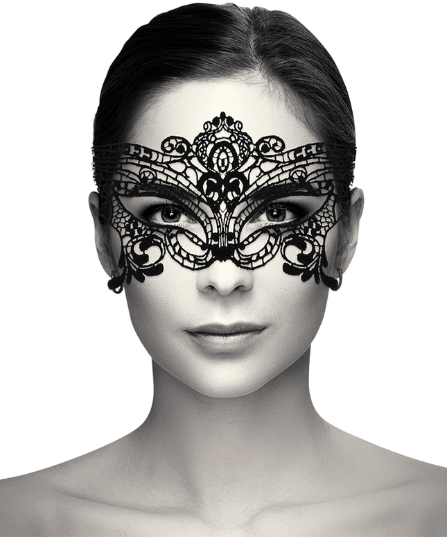 coquette chic desire maschera ampia in pizzo nero