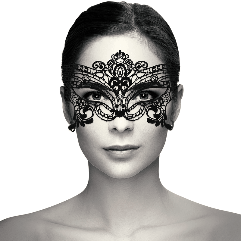 coquette chic desire maschera ampia in pizzo nero