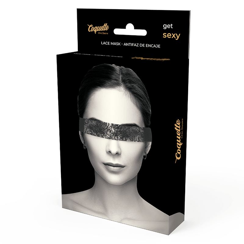 coquette chic desire maschera in pizzo nero con nastro