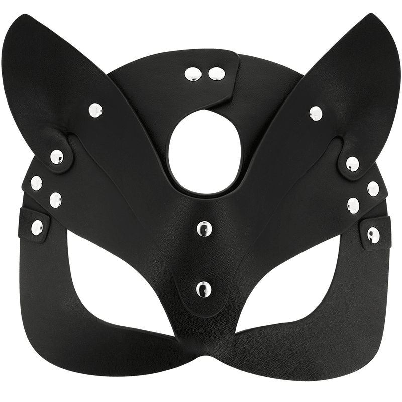 coquette chic desire maschera vegana in pelle con orecchie di gatto