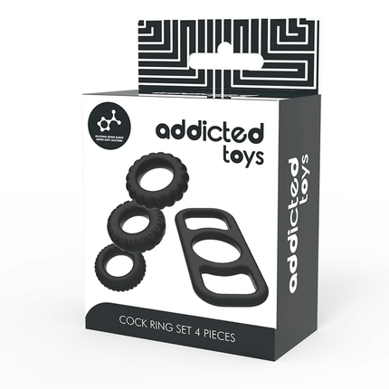 addicted toys set di anelli per cazzo 4 pezzi