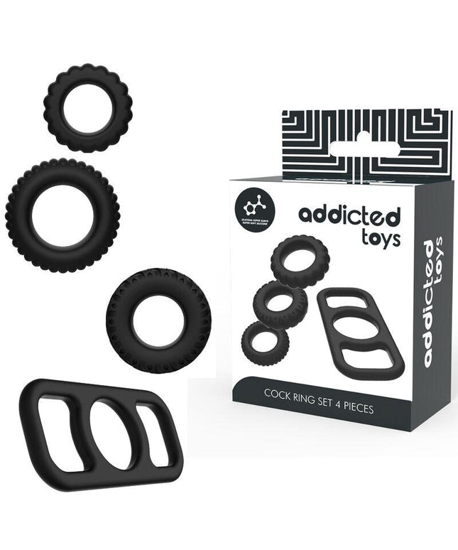 addicted toys set di anelli per cazzo 4 pezzi