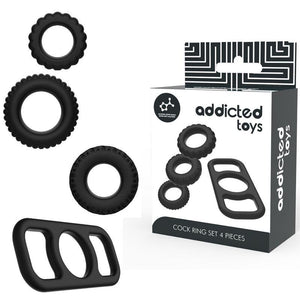 addicted toys set di anelli per cazzo 4 pezzi