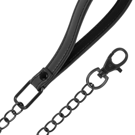 fetish submissive collana a catena con fodera in noprene