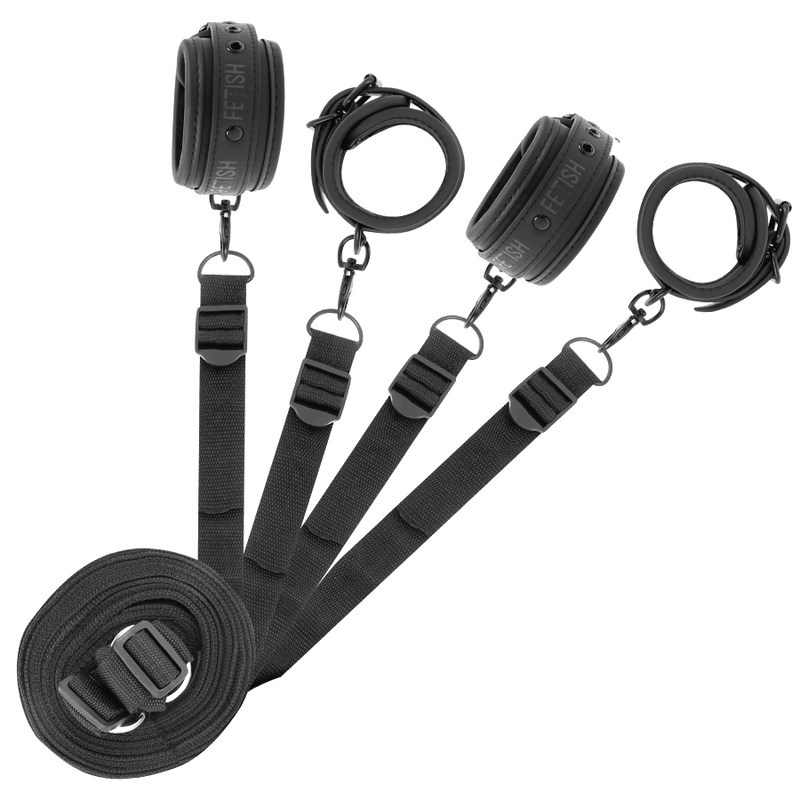 fetish submissive set di manette e cravatte con fodera in noprene