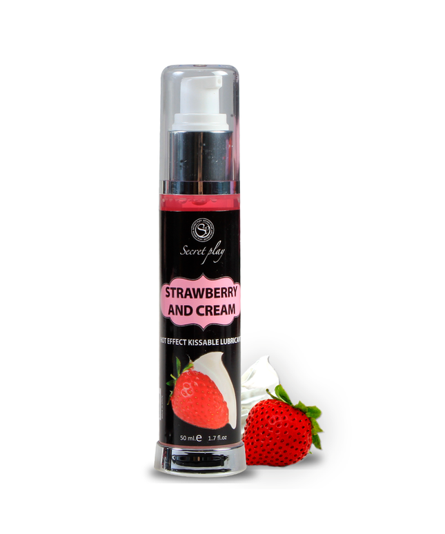 SECRETPLAY - LUBRIFICANTE 2-1 EFFETTO CALORE FRAGOLA E CREMA 50 ML