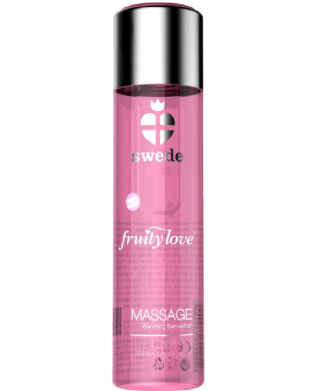 swede fruity love effetto riscaldante olio da massaggio vino fragola fragola 120 ml
