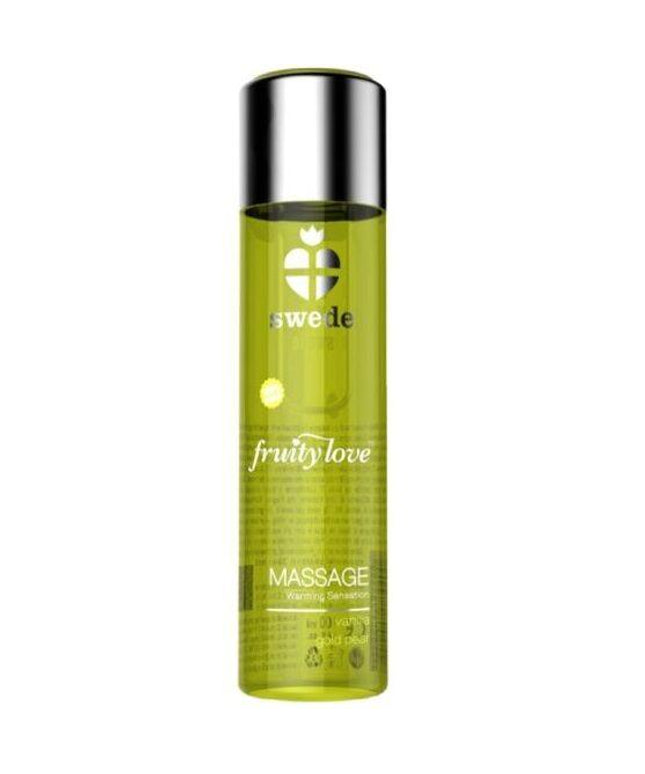 swede fruity love olio da massaggio effetto riscaldante vaniglia e pera oro 60 ml