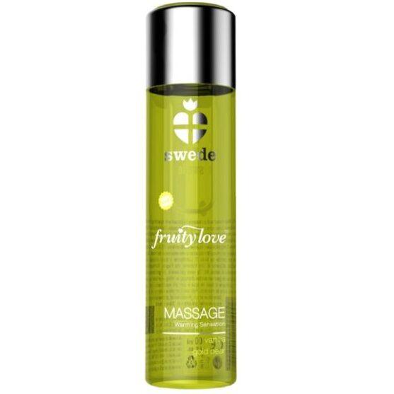 swede fruity love olio da massaggio effetto riscaldante vaniglia e pera oro 60 ml