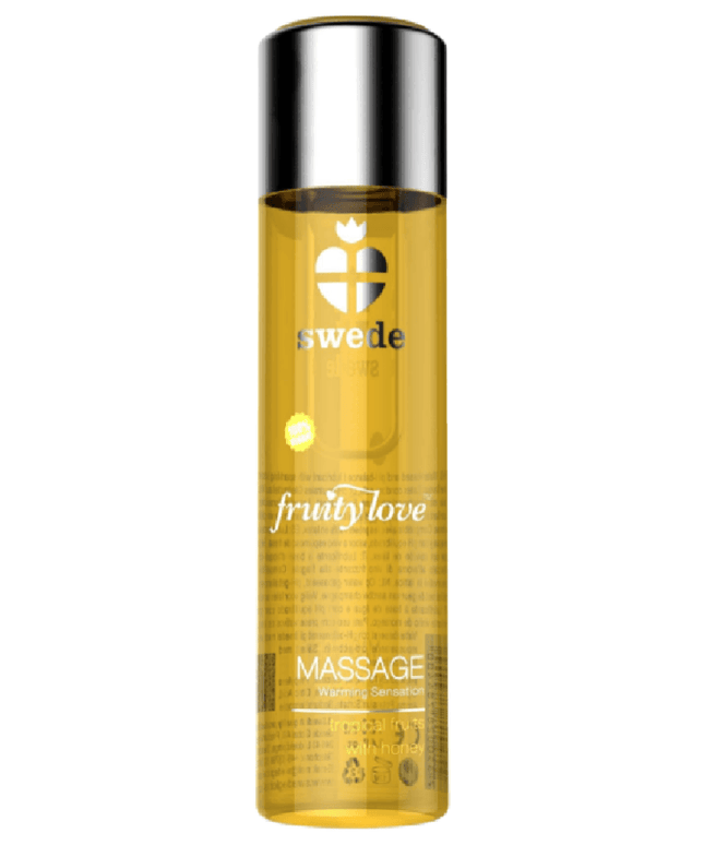 swede fruity love olio da massaggio effetto riscaldante fruttato tropicale con miele 120 ml