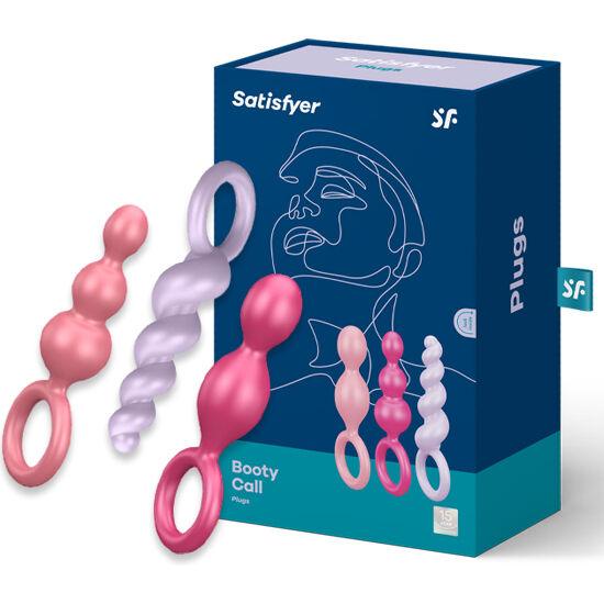 satisfyer set 3 pz tappi anal tricolore