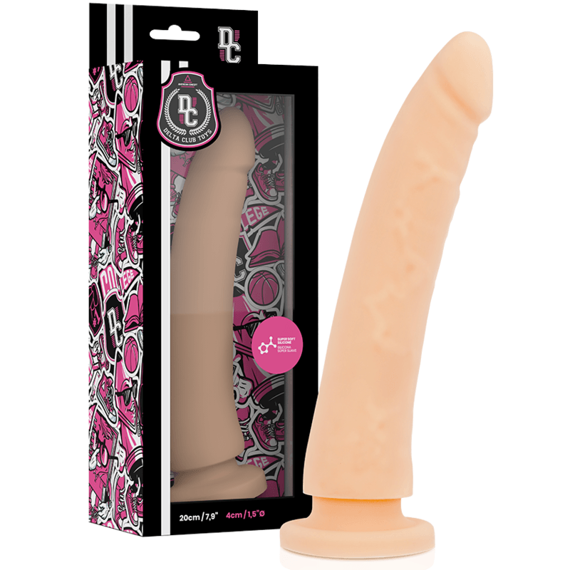 delta club toys dildo naturale in silicone medico 20 cm o 4 cm