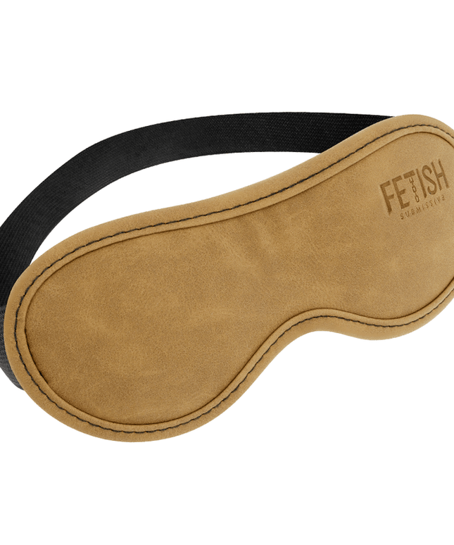 fetish submissive origen maschera vegana in pelle con fodera in neoprene
