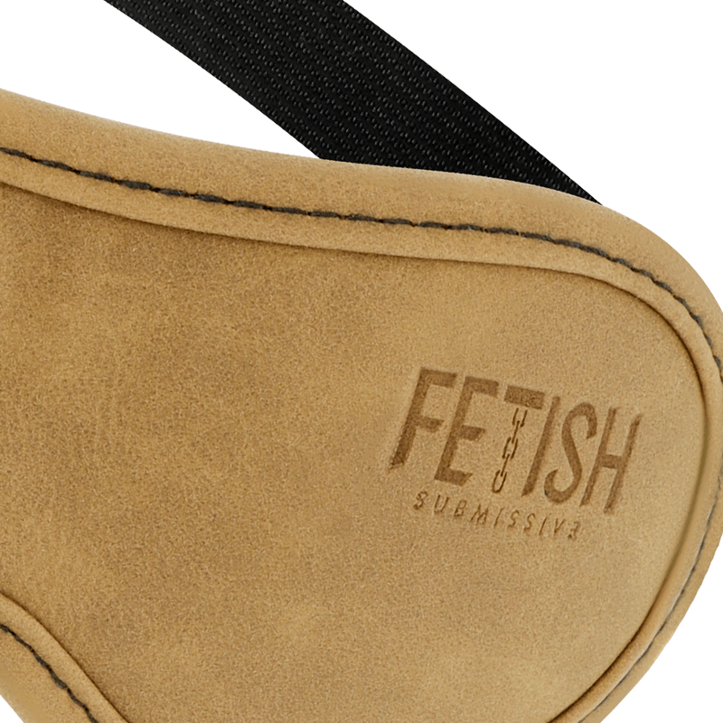 fetish submissive origen maschera vegana in pelle con fodera in neoprene