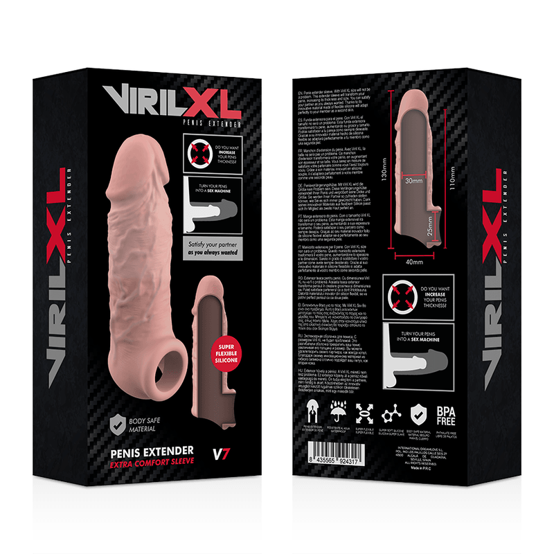 virilxl estensione naturale del pene in silicone liquido v7