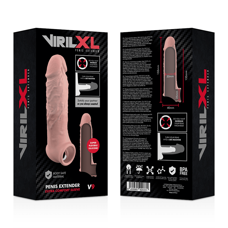 virilxl estensione naturale del pene in silicone liquido v9