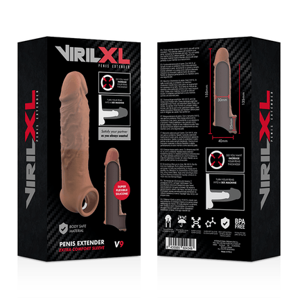 virilxl estensione del pene in silicone liquido v9 marrone