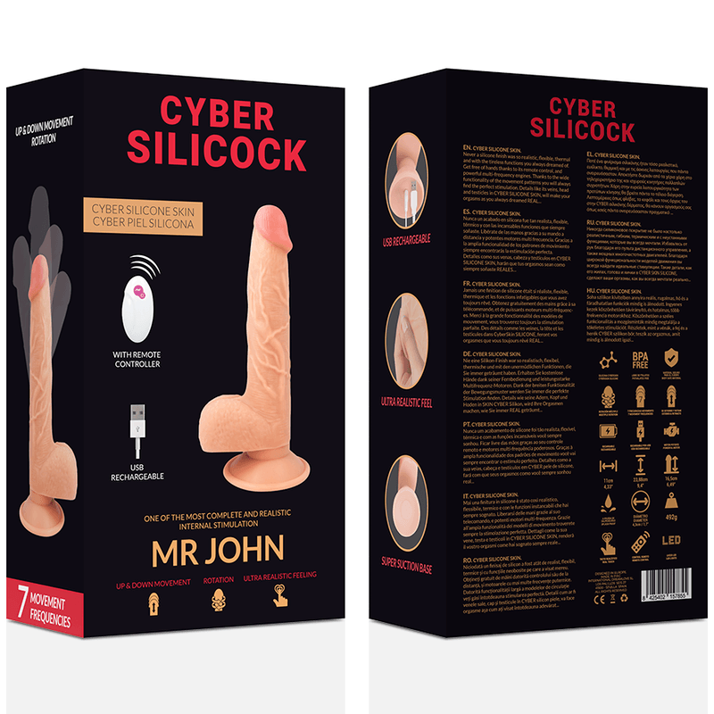 cyber silicock telecomando realistico mr john 23 88 cm o 4 3 cm