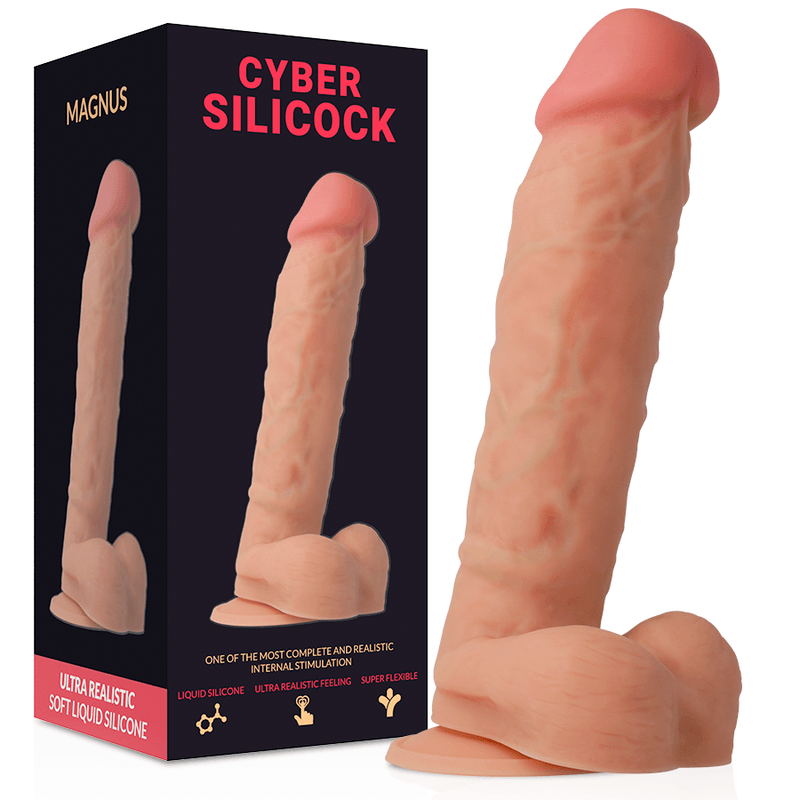 cyber silicock dong in silicone liquido morbido ultra realistico 20 5 cm o 4 1 cm