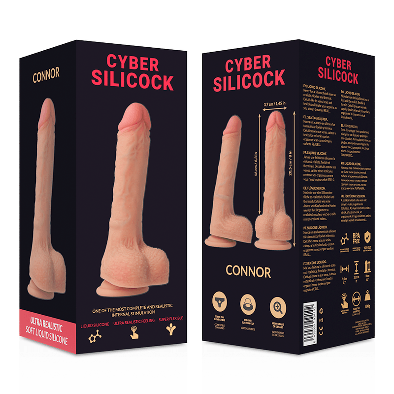 cyber silicock connor silicone liquido morbido ultra realistico 20 5 cm o 3 7 cm