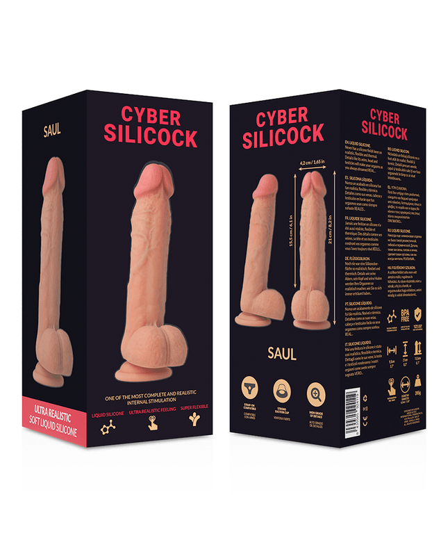 cyber silicock saul silicone liquido morbido ultra realistico 21 cm o 4 2 cm