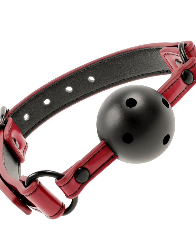 fetish submissive dark room gag traspirante