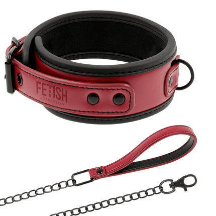 fetish submissive dark room collana a catena con fodera in neoprene