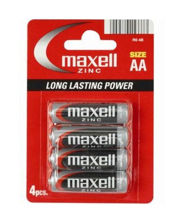 maxell pila salina manganeso aa r6 4 unit