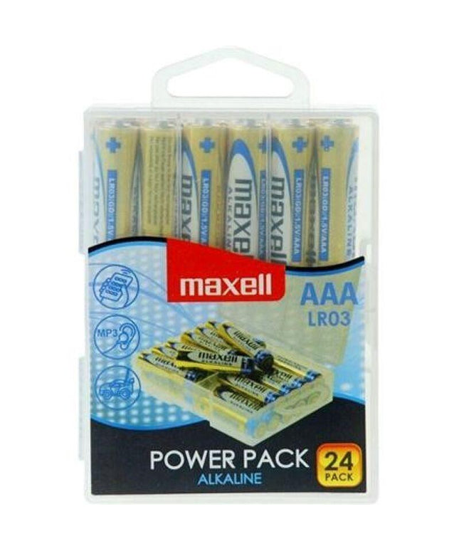 maxell pacco batterie alcaline aaa lr03 24 batterie