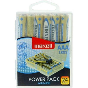 maxell pacco batterie alcaline aaa lr03 24 batterie