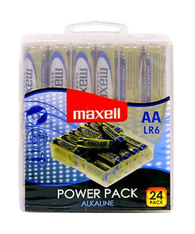 maxell confezione batteria alcalina aa lr6 24 batterie