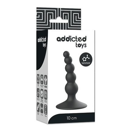 addicted toys plug sessuale anale 10 cm nero