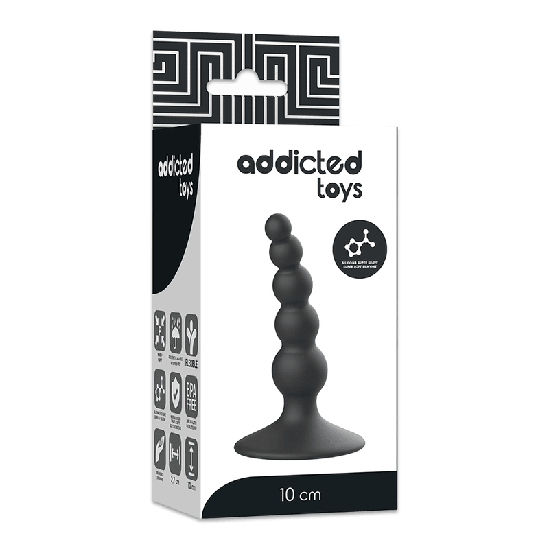 addicted toys plug sessuale anale 10 cm nero