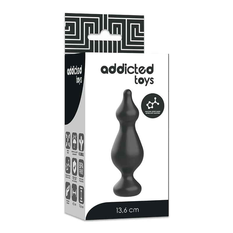 addicted toys plug sessuale anale 13 6 cm nero