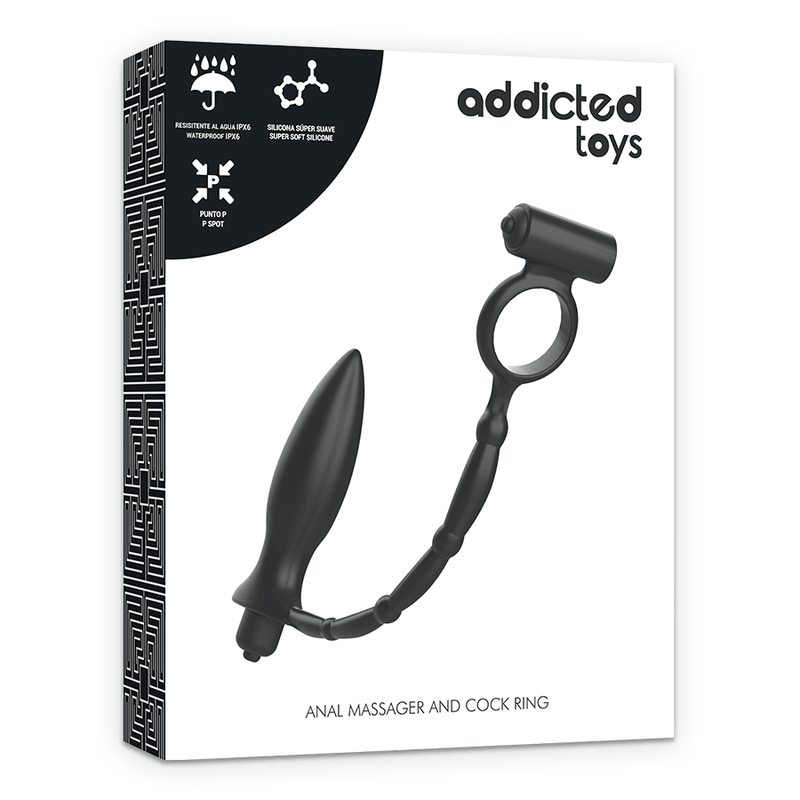 addicted toys plug anale con anello vibrante