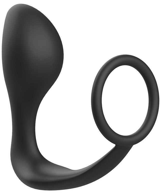 addicted toys plug anale con anello in silicone nero