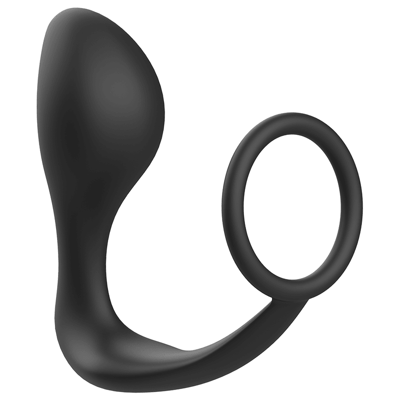 addicted toys plug anale con anello in silicone nero