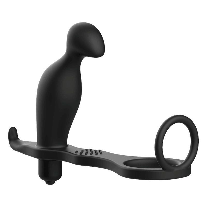 addicted toys plug anale con anello in silicone nero 12 cm