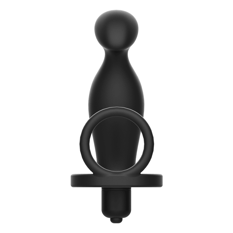 addicted toys plug anale con anello in silicone nero 12 cm