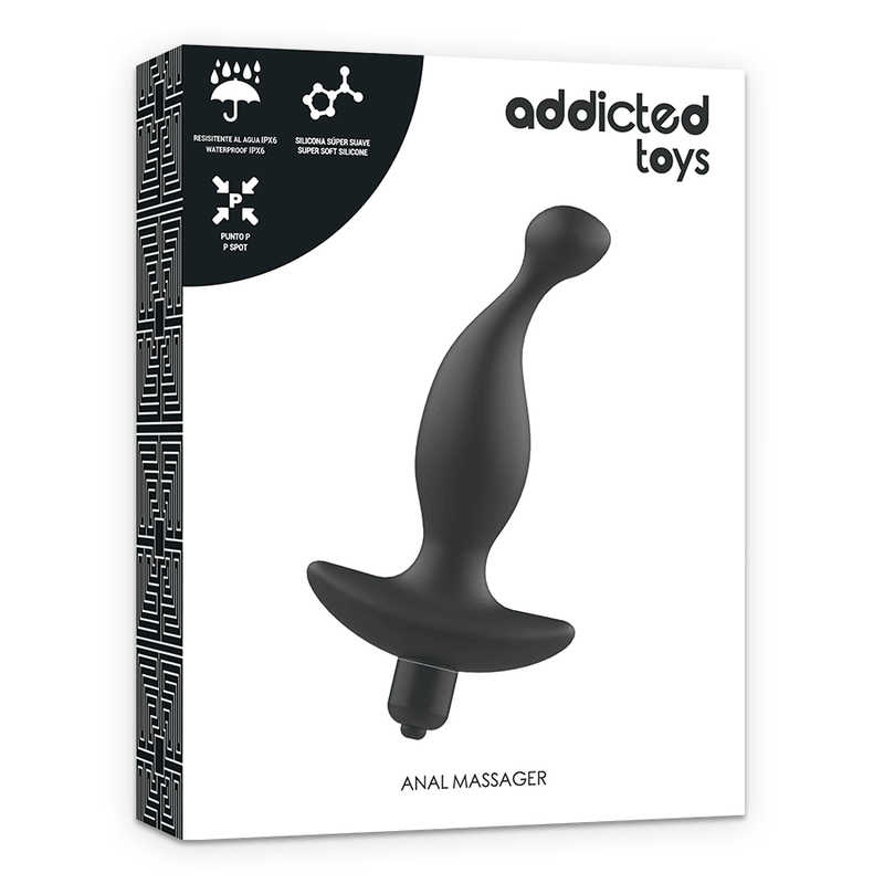 addicted toys massaggiatore anale con vibrazione neramodello 1