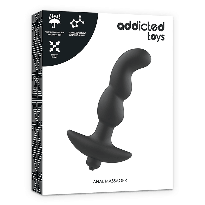 addicted toys massaggiatore anale con vibrazione nera modello 2