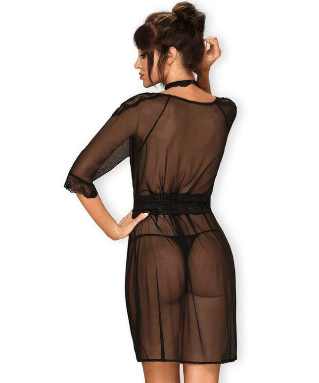 obsessive lucita peignoir s m