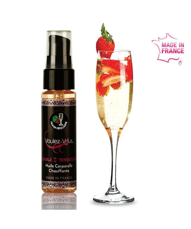 VOULEZ-VOUS - OLIO CORPO RISCALDANTE CAVA ALLE FRAGOLE 35 ML - Only Vibes