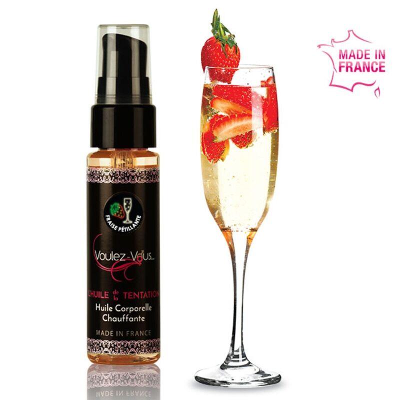 VOULEZ-VOUS - OLIO CORPO RISCALDANTE CAVA ALLE FRAGOLE 35 ML - Only Vibes