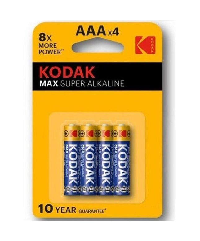 kodak batteria max super alcalina aaa lr03 blister 4